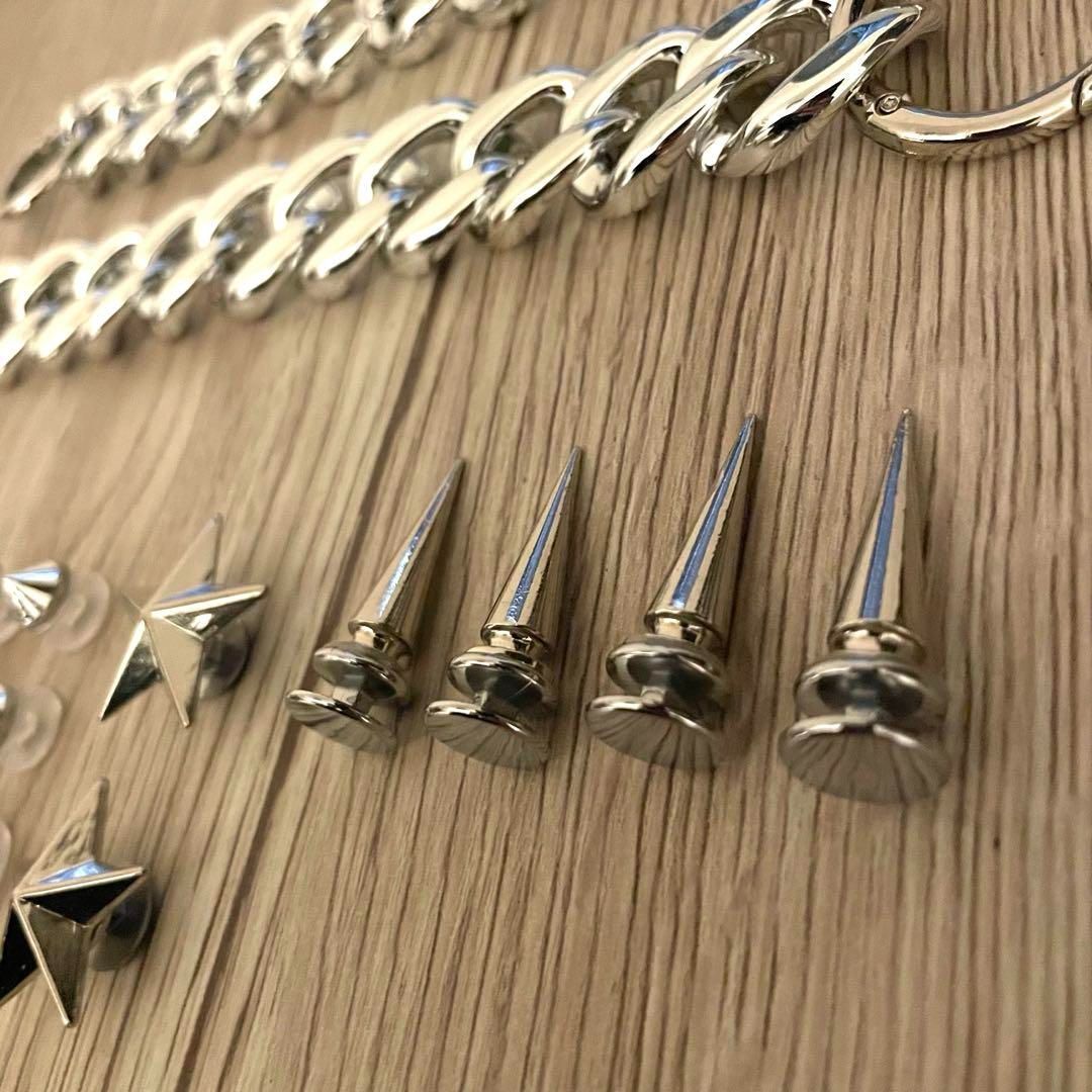 クロックス crocs ジビッツ デコ 韓国 y2k 星 シルバ 星 チェーン