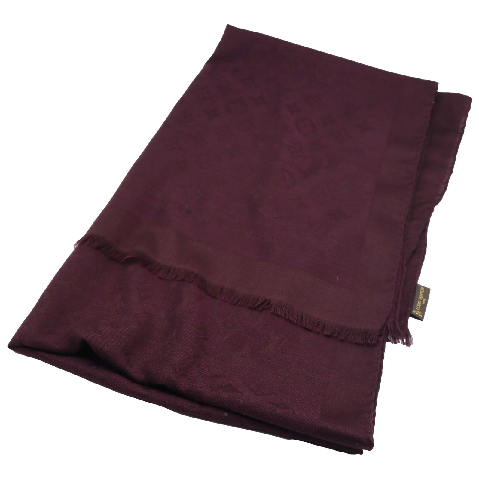 ルイ・ヴィトン スカーフ ウールシルク フリンジスカーフ LOUIS