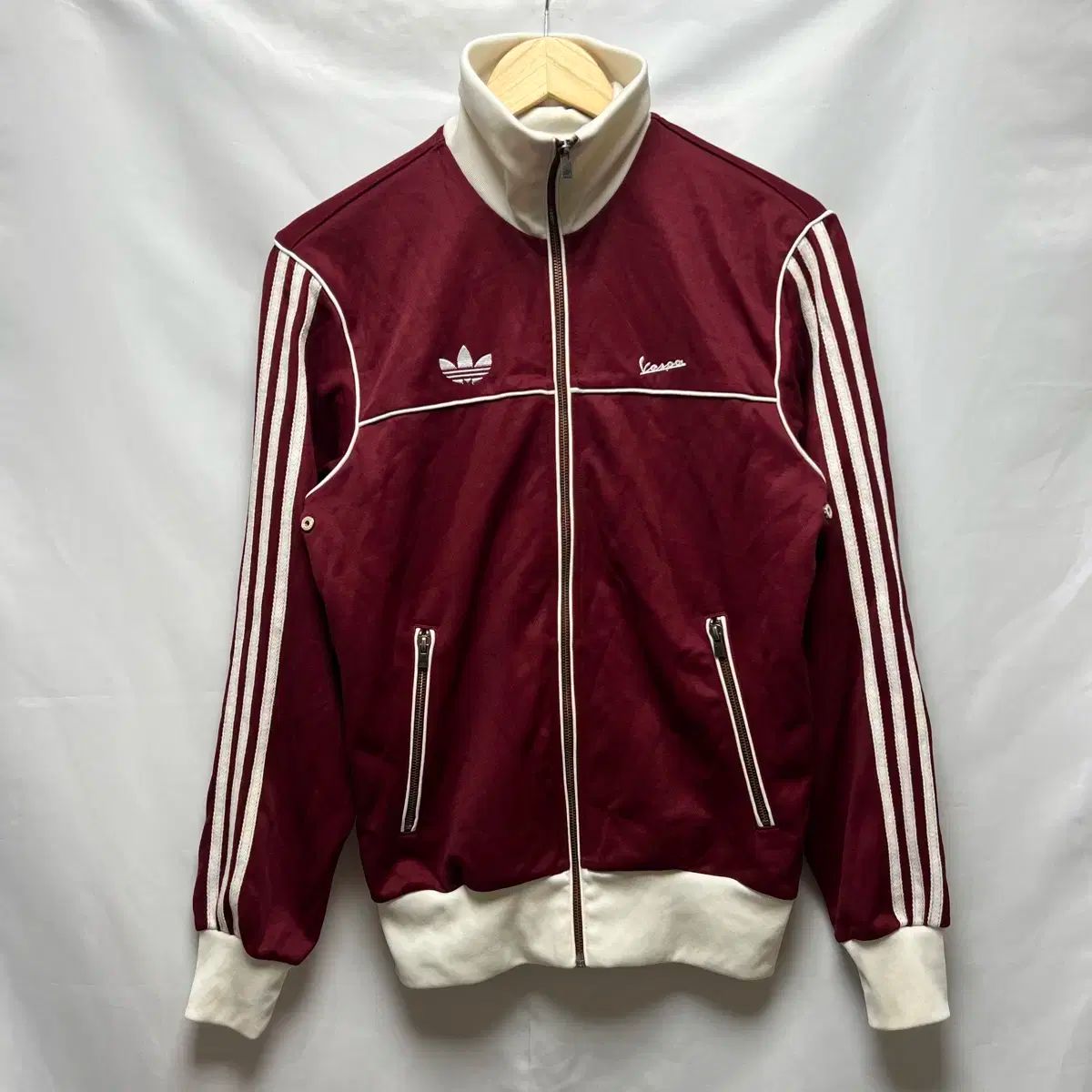 純正品| 100 adidas アディダス ファイヤーバード ベスタ バーガンディー トラックトップス ジャージ