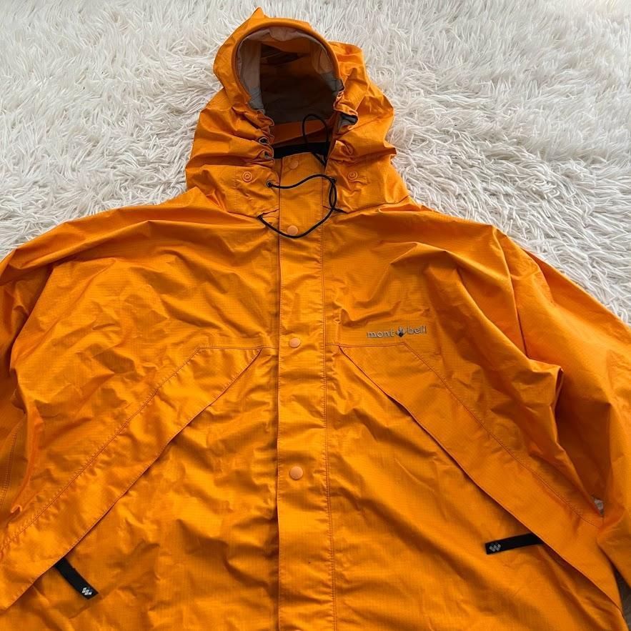 mont-bell GORE-TEX レインウェア オレンジ モンベル ストームクルーザージャケット オレンジ Mゴアテックス