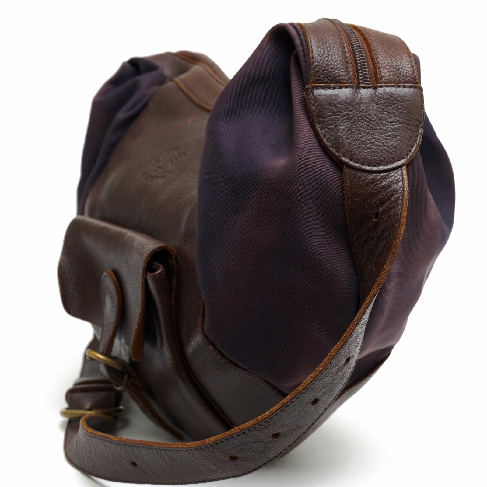 【お得】IL BISONTE ダークブラウン 本革 バッグ イルビゾンテ IL BISONTE バッグ ボディバッグ メンズ