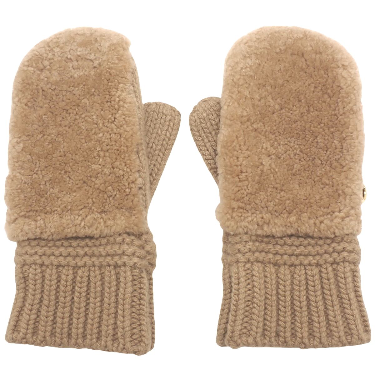 今年も大人気！ MIUMIU ミュウミュウ シアリング ミトン 手袋 アパレル ファッション 手袋 M ウール カシミヤ ベージュ ブラウン茶 5GG203_2CSR_F0040 レディース 40802155532 アラモード