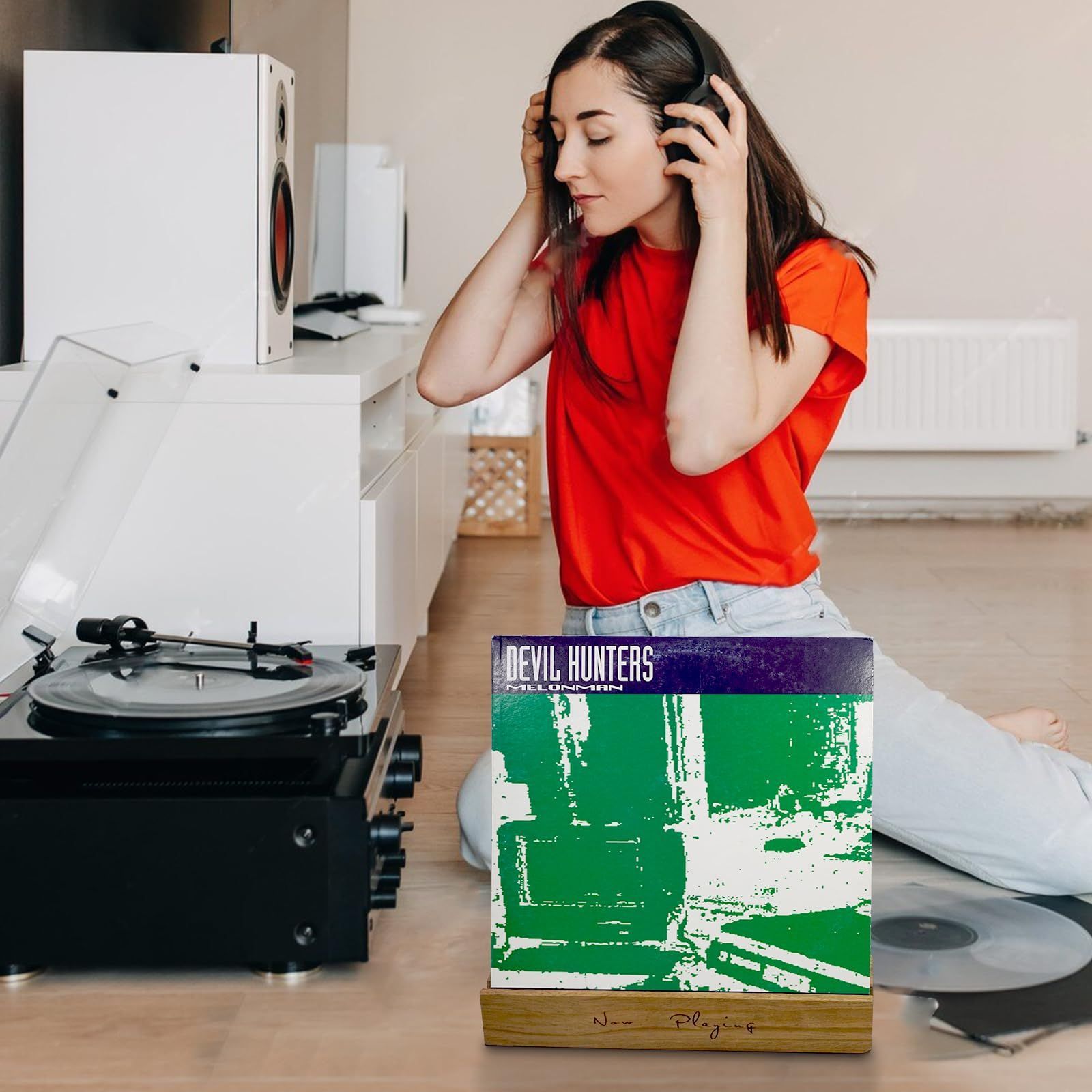 レコードラック ケヤキ木 レコードスタンド LP 収納棚 木製 卓上