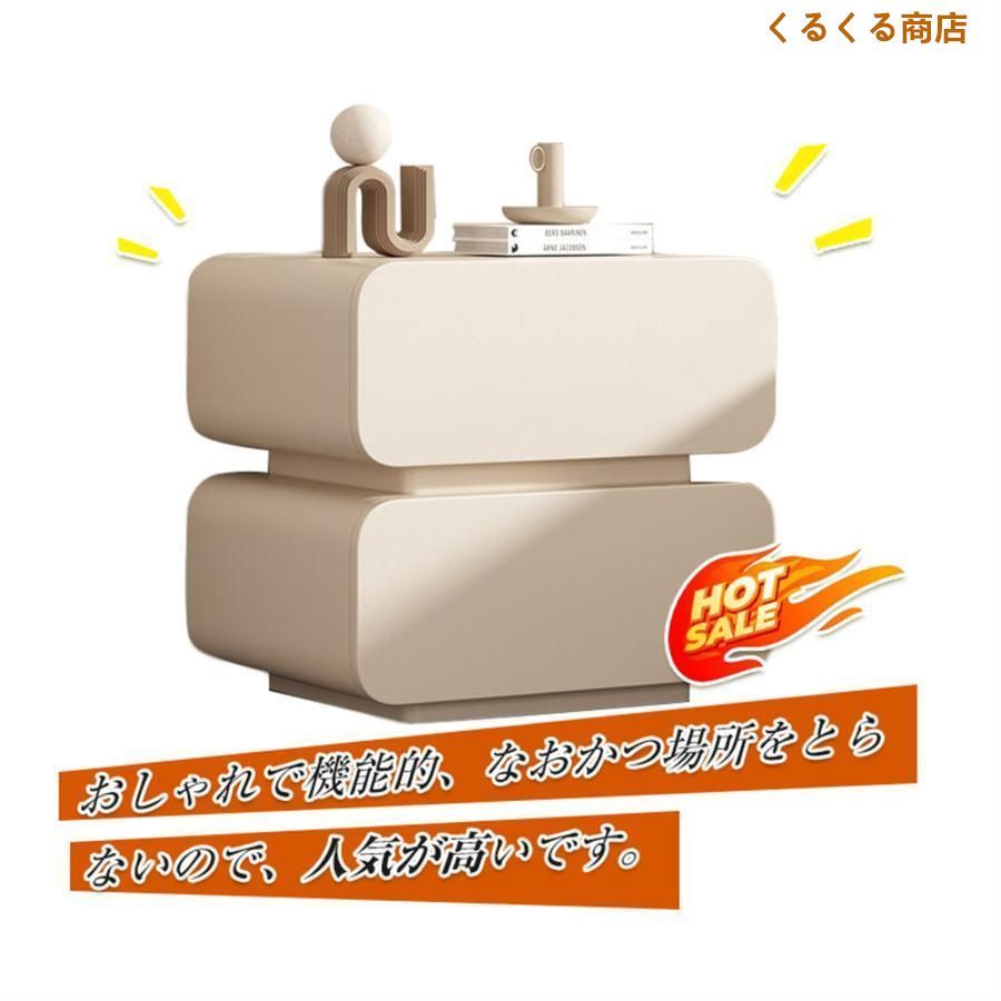 サイドテーブル ナイトテーブル ベットサイドテーブル 韓国インテリア 風 実木製ベッドサイドデスク 組み立て不要 テーブル 簡 引き出し STEELWINDOWSANDDOORS_COM