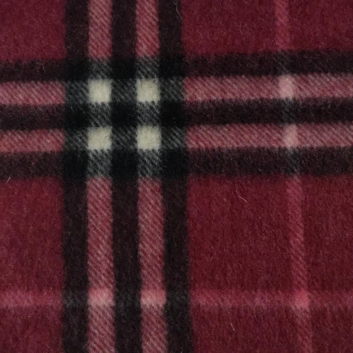 Burberry LONDON バーバリーロンドン マフラー - レッド×ボルドー チェック柄 カシミヤ NICORILABO_COM