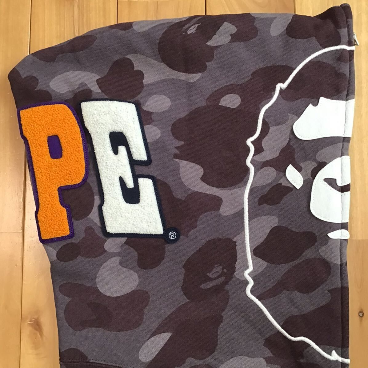 ☆XL☆ APE head full zip Hoodie Burgundy BAPE camo a bathing ape