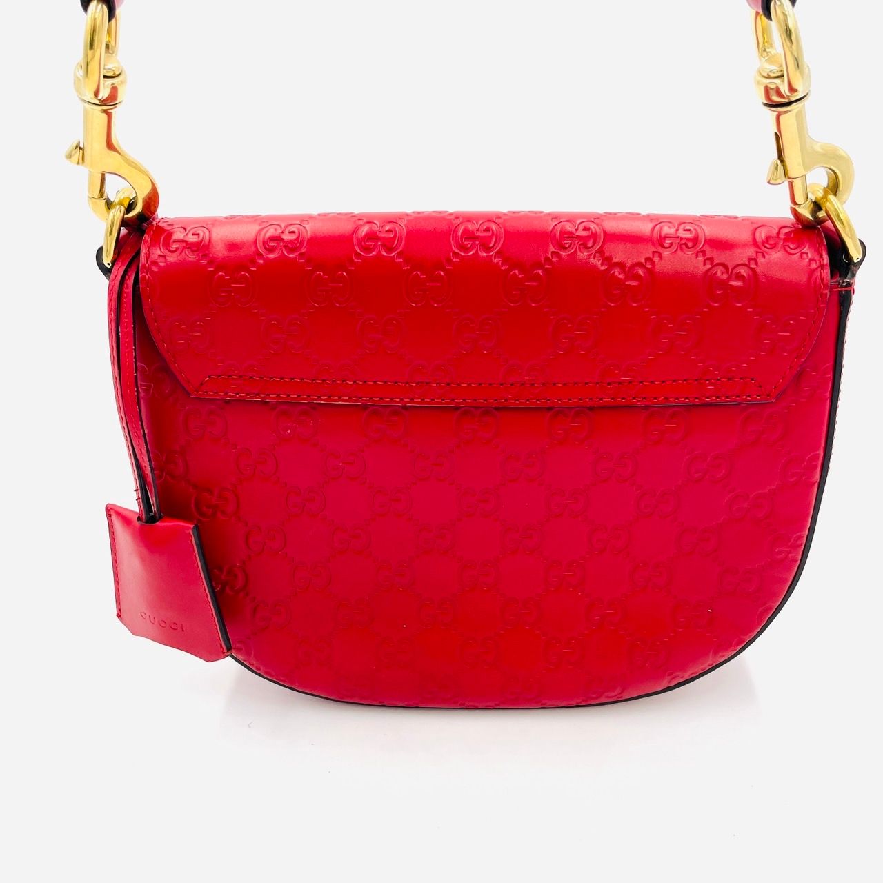 Gucci 赤 レザー ショルダーバッグ GGロゴGUCCI GGロゴ ショルダー