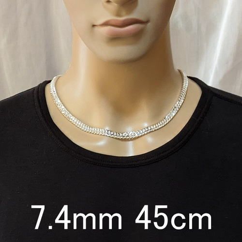 K18 6面 ダブル 10.4g 45cm ネックレス 造幣局刻印有り[] Kihei