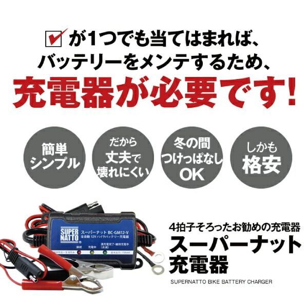 バイクバッテリー充電器 STX9-BS