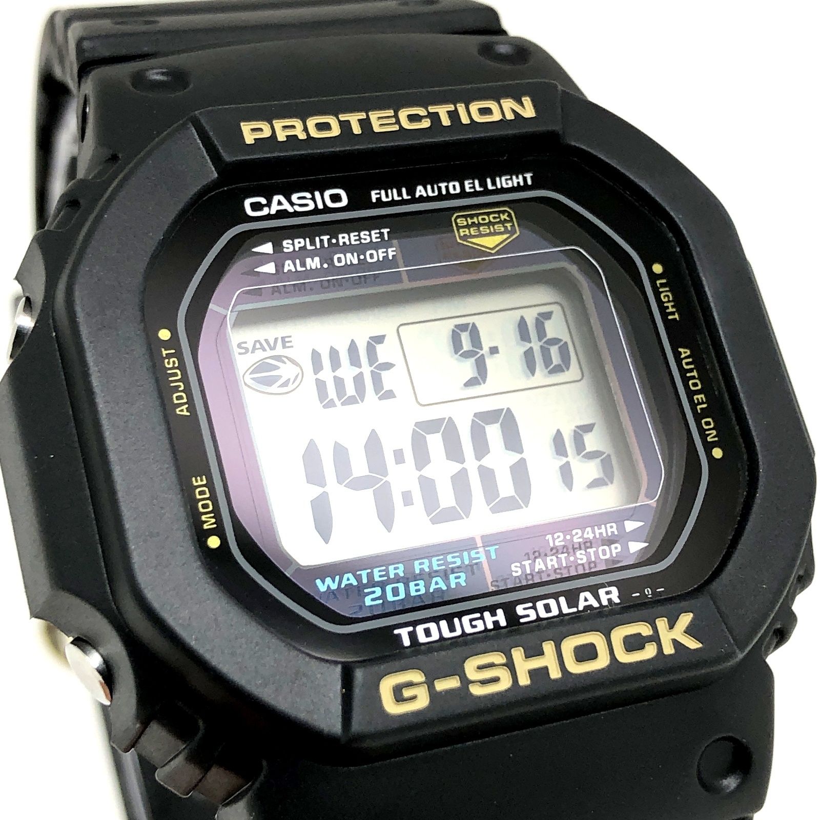  G SHOCK ジーショック 5600 9 タフソーラー搭載モデル ゴールドバージョン スクエアデザイン ブラック 2002年 腕時計(デジタル) 時計