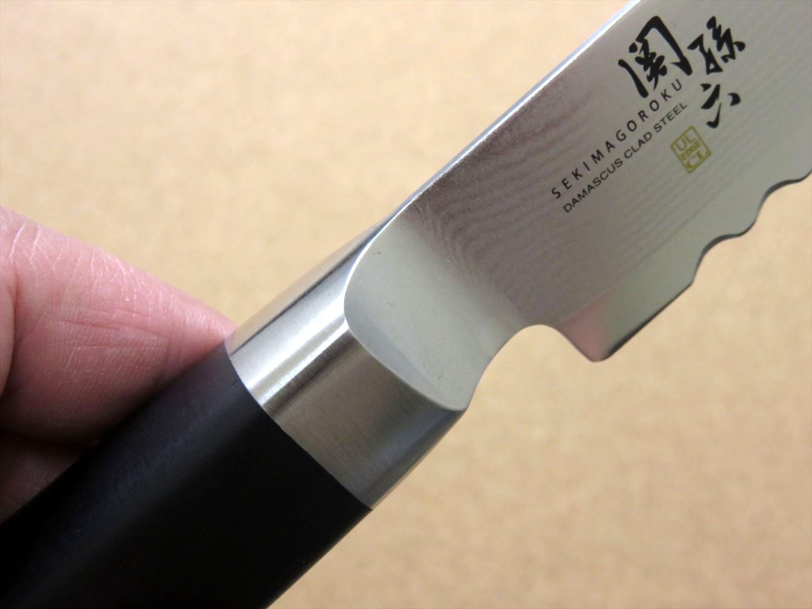 関の刃物 パン切りナイフ 240mm 貝印 関孫六 ダマスカス 複合材 包丁