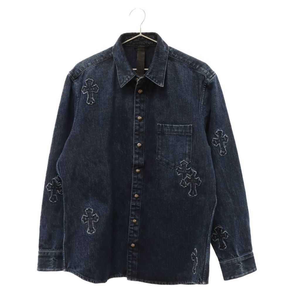 CHROME HEARTS (クロムハーツ) Loose Ends Denim Patch CH Shirt ...