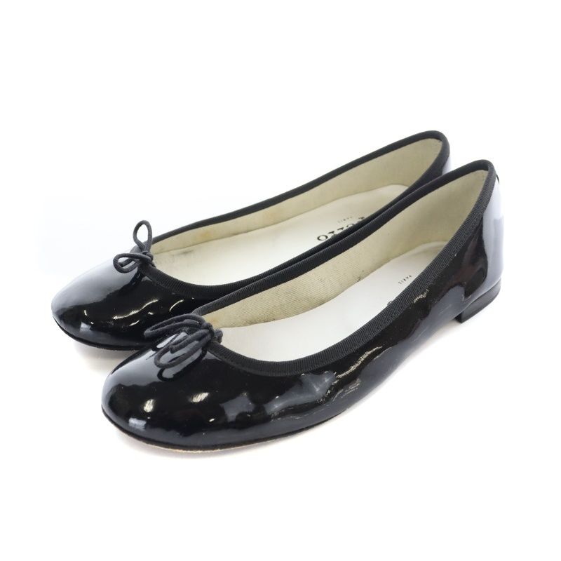 レペット Repetto サンドリヨン バレエシューズ フラットシューズ パンプス ラウンドトゥ エナメル 38 24.7cm 黒 ブラック  V086V /YB - メルカリ