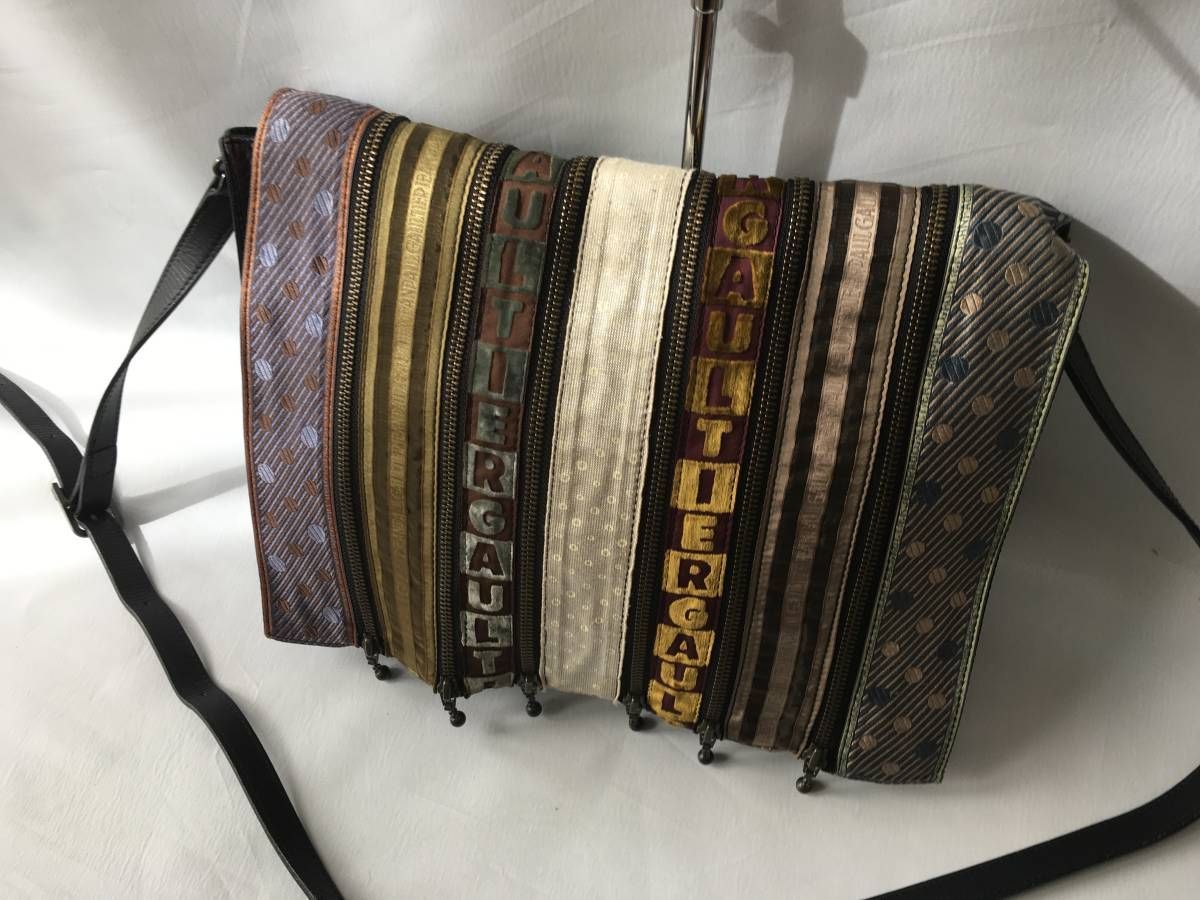 美品 JEAN PAUL GAULTIERジャンポール・ゴルチエ パッチワーク ジップ