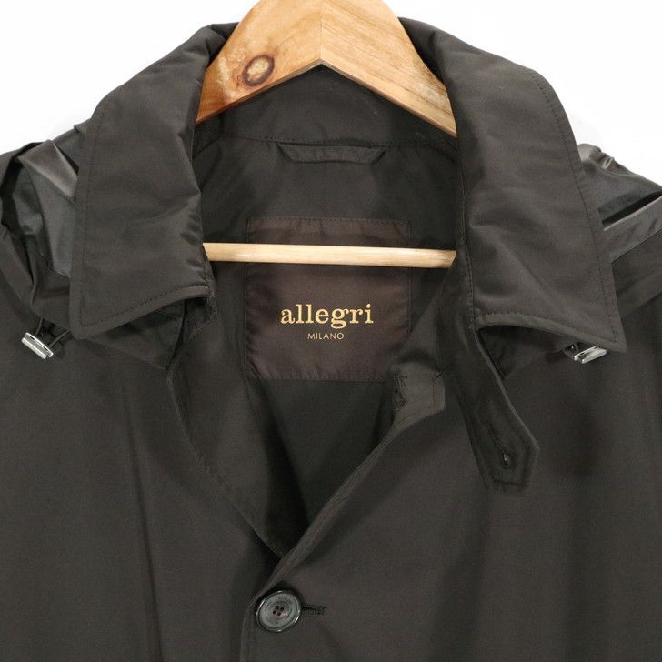 【タグ付 定価4.8万】allegri アレグリ コート allegri - アレグリ allegri コート ステンカラー フード 48 グレーの