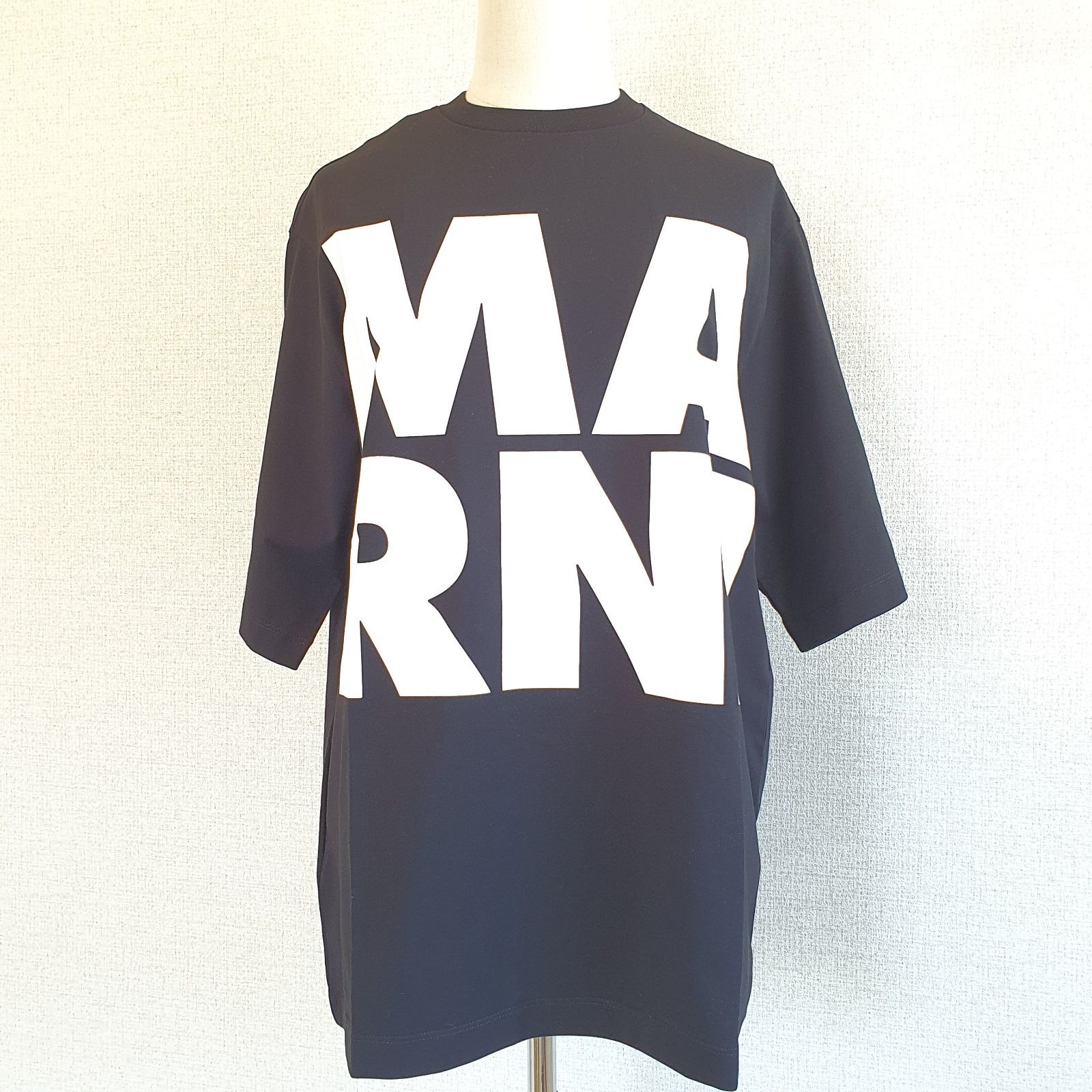 新品・未使用】MARNI KIDS ロゴプリントコットンTシャツ ブラック