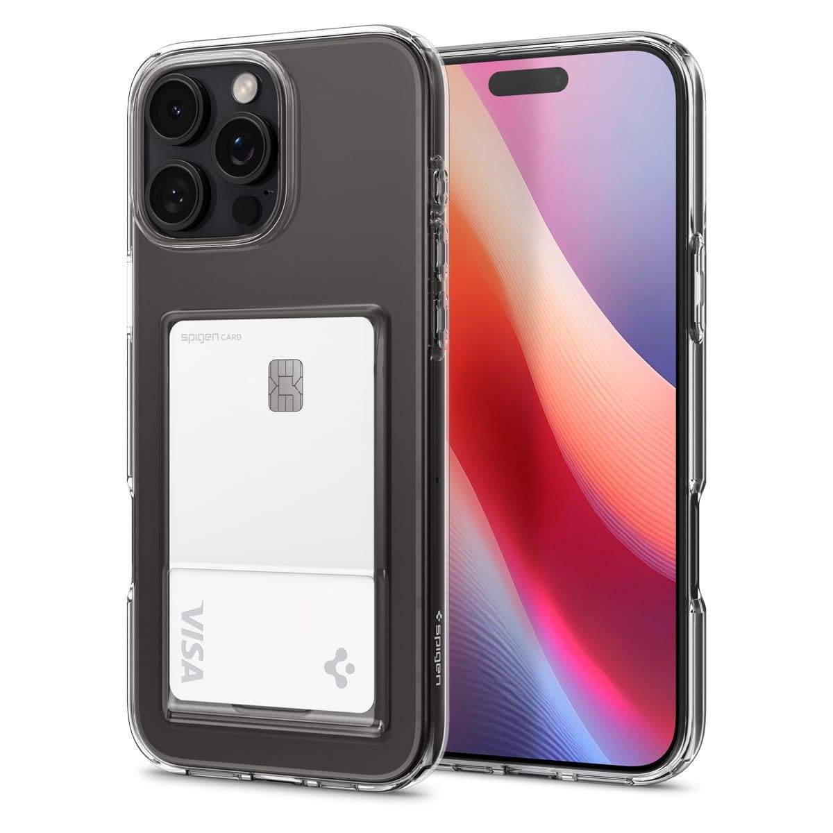 【数量限定】カード収納 ケース 軽量 Max クリア 透明 Pro 米軍MIL規格 16 薄型 クリスタル・スロット iPhone ACS08011 Spigen (クリスタル・クリア)