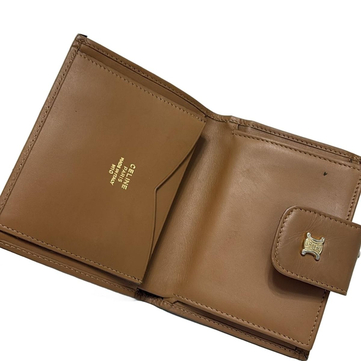 極美品 CELINE PARIS セリーヌ がま口 二つ折り財布 セリーヌ 2つ折り