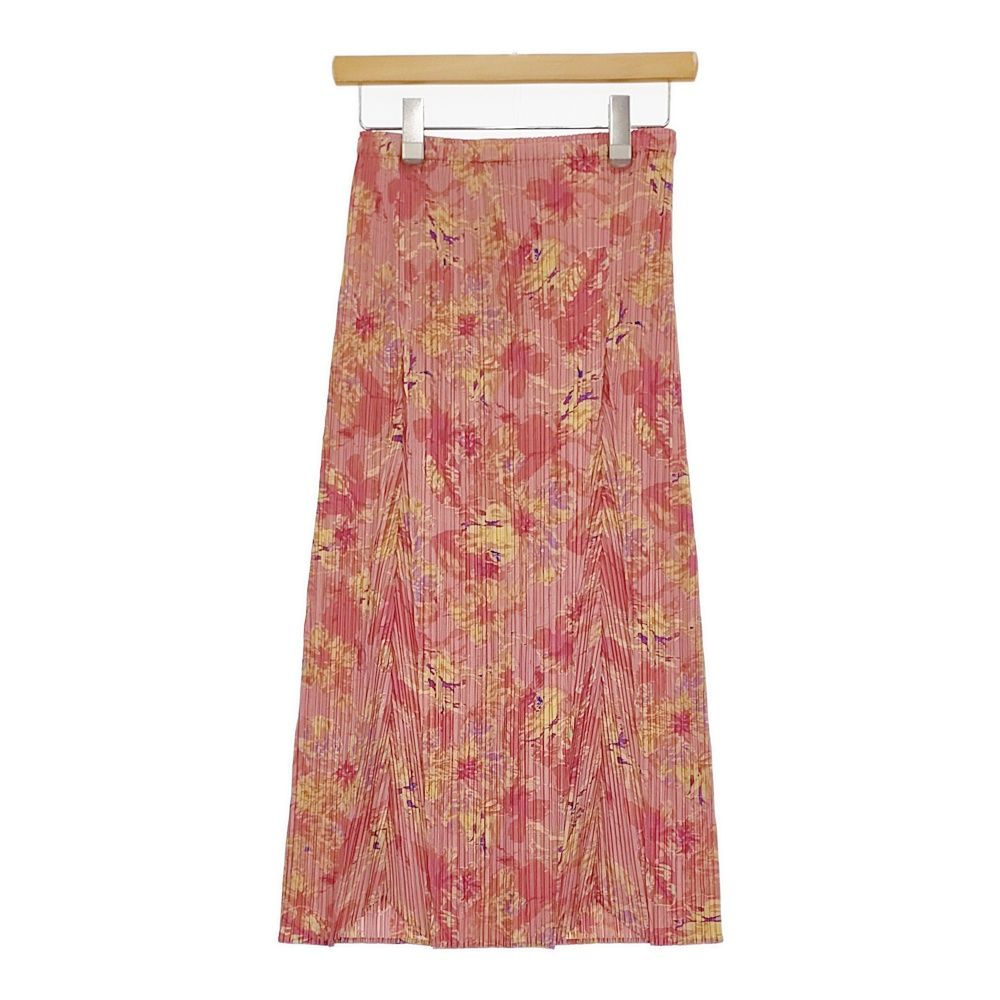 PLEATS PLEASE ISSEY MIYAKE プリーツスカート 花柄 PP51-JG584