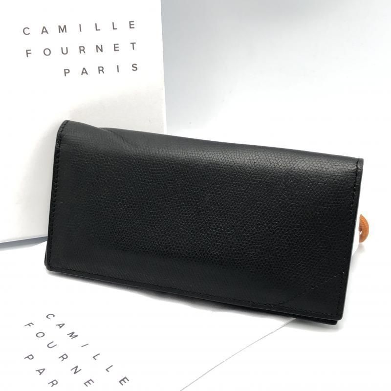 【中古】Camille Fournet VERSOシリーズ ファスナー付長財布 ブラック カミーユ・フォルネ[10]