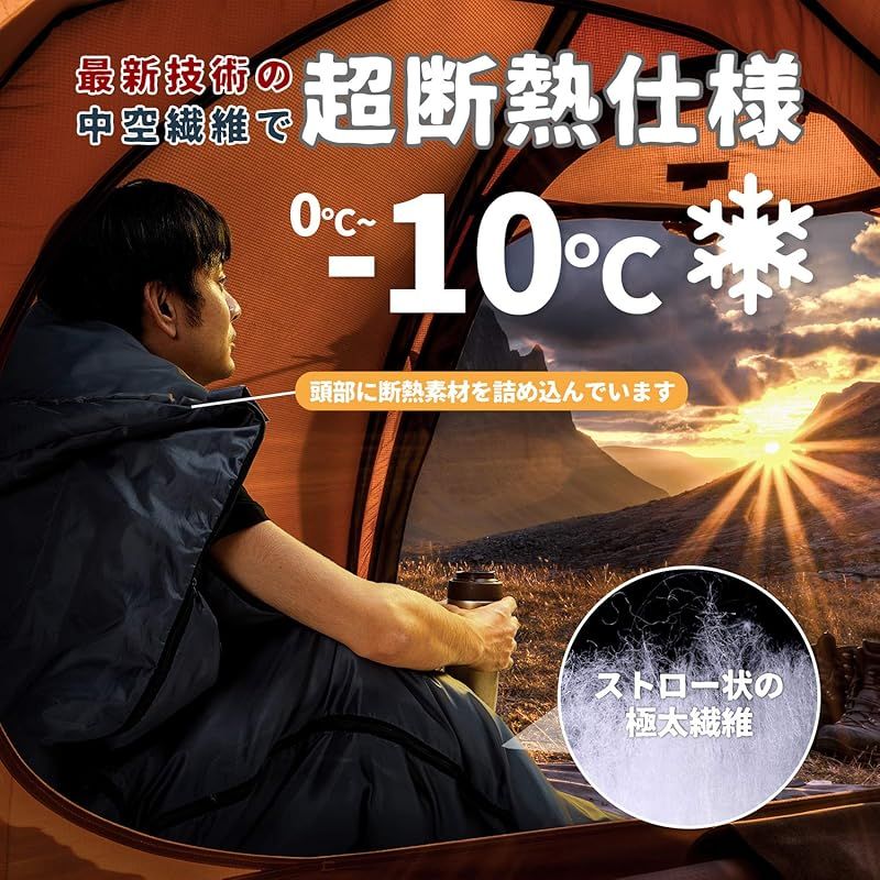 [HAWK GEAR(ホークギア)] 寝袋 シュラフ キャンプ アウトドア 簡易防水 オールシーズン (グレー) 0