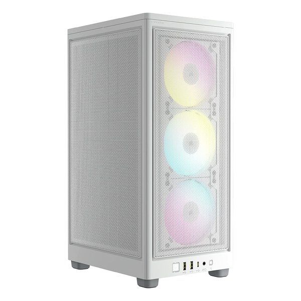 【新品･翌営業日出荷】CORSAIR  コルセア コルセア iCUE 2000D RGB AIRFLOW - ITX Tower ミニタワー型PCケース ホワイト CC-9011247-WW (2577742)