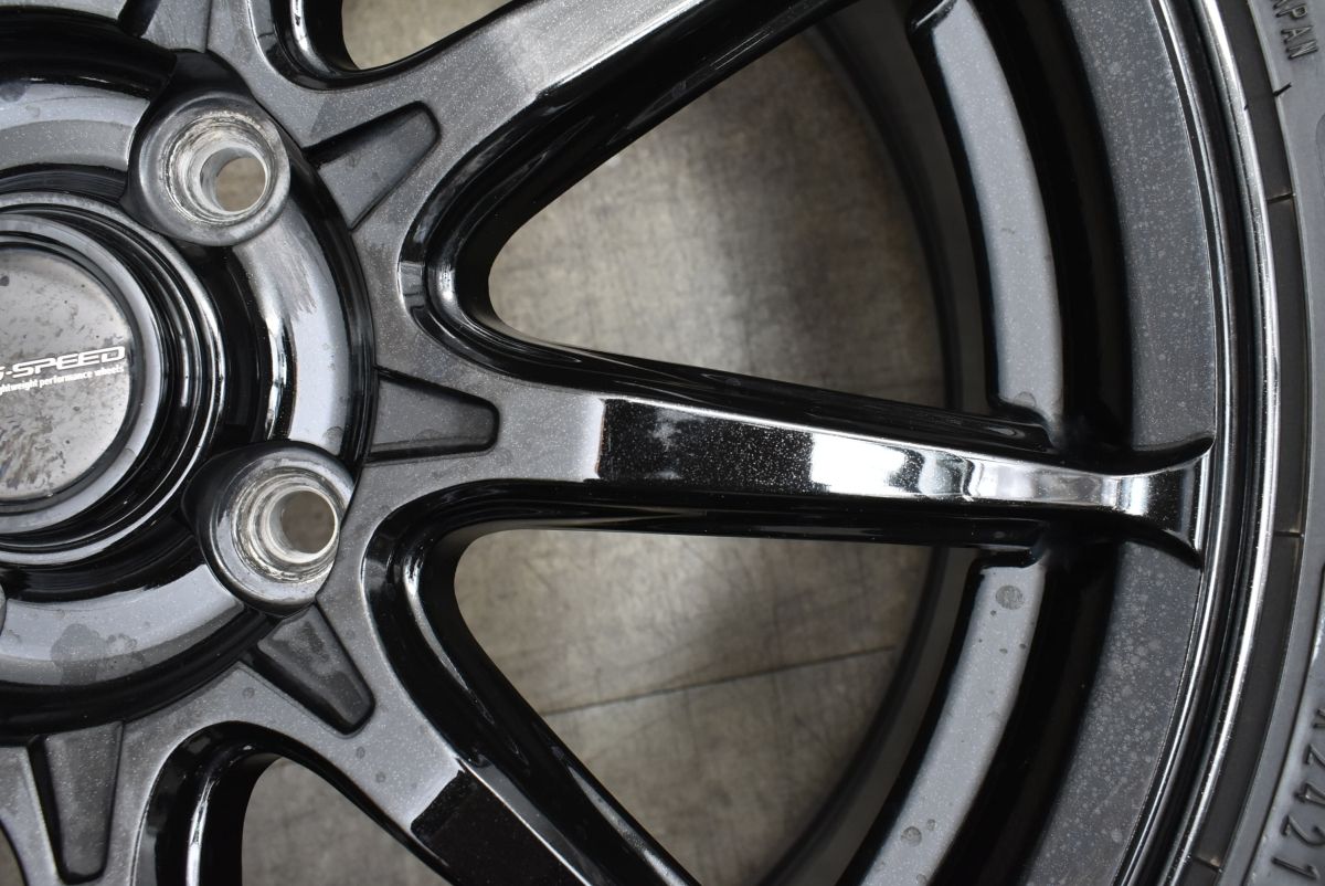 超バリ溝】G-SPEED 16in 6J +45 PCD100 ダンロップ ウインターマックス 