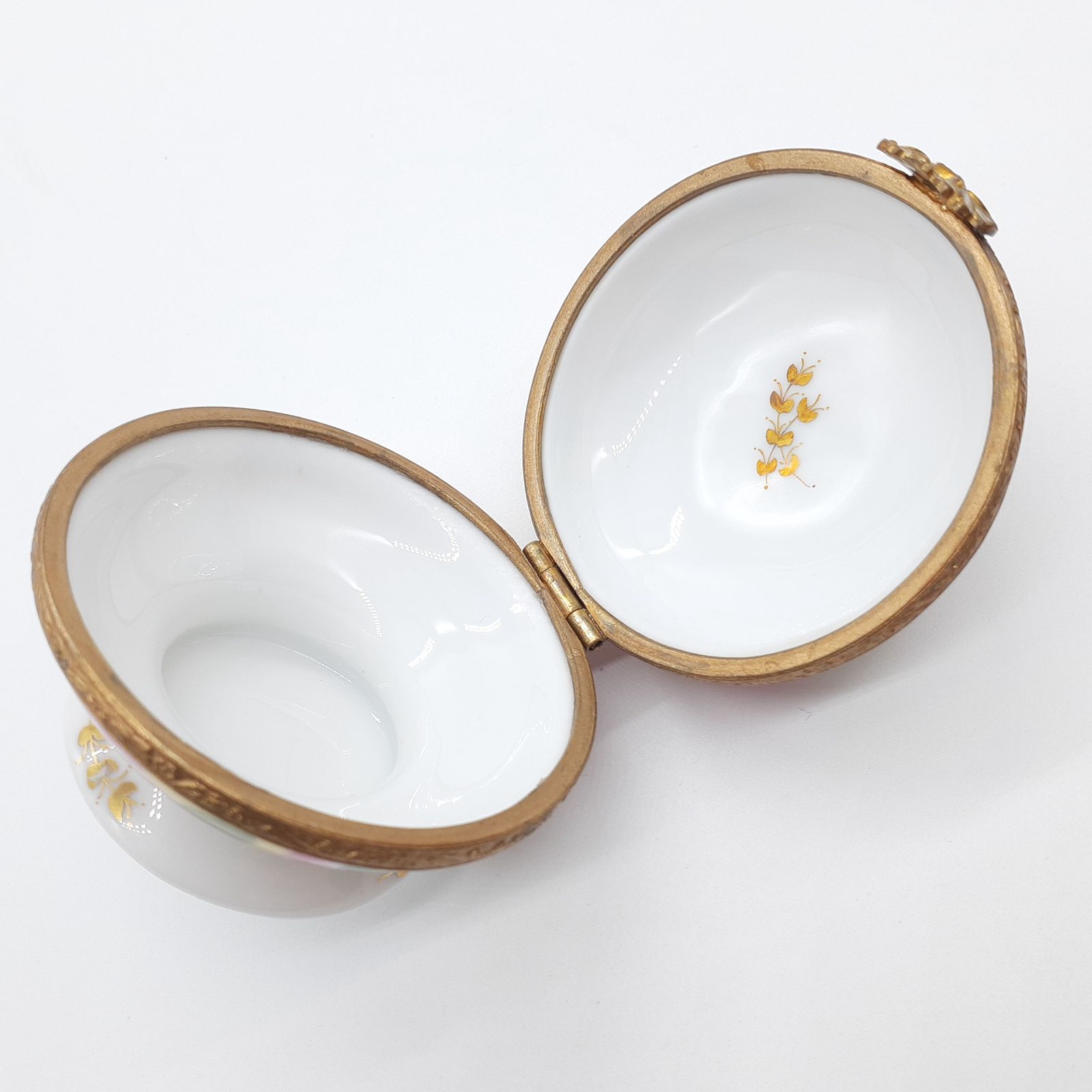 LIMOGES リモージュボックス フランス エナメル 小物入れ イエロー