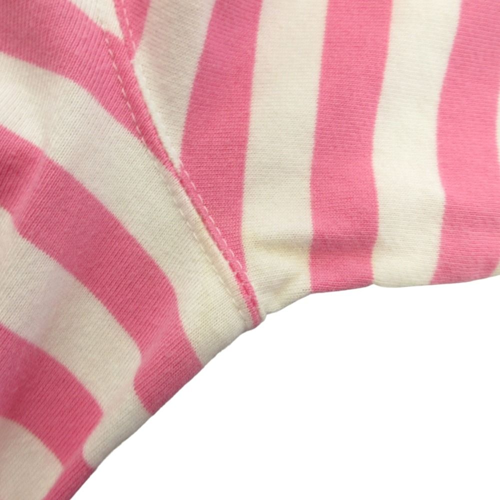 16aw COMME des GARCONS コムデギャルソン バックプリント カーディガン カットソー 花柄 ボーダー XS ピンク レディース 古着 中古 16aw COMME des GARCONS コムデギャルソン バックプリント