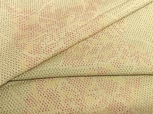 平和屋着物●本塩沢 舞花文 正絹 AABB6331zg