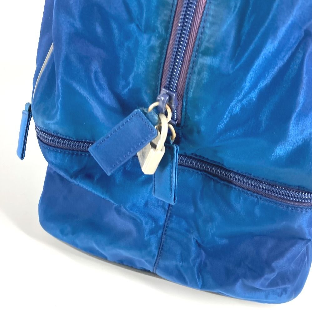 【希少カラー】PRADAベージュと青のボストンバッグ 希少カラー】PRADAベージュと青のボストンバッグ - ボストン