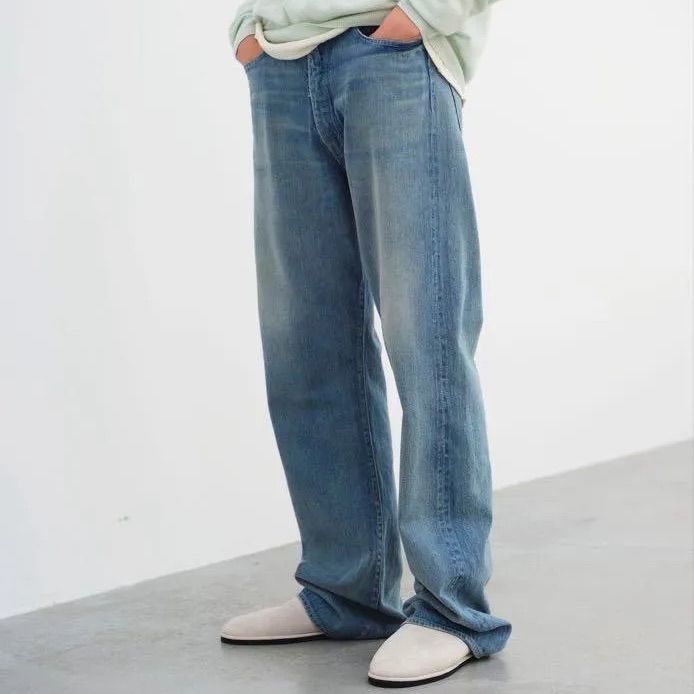 販促激安 SELVEDGE FADED LIGHT DENIM WIDE PANTS 3 【公式通販】 未 