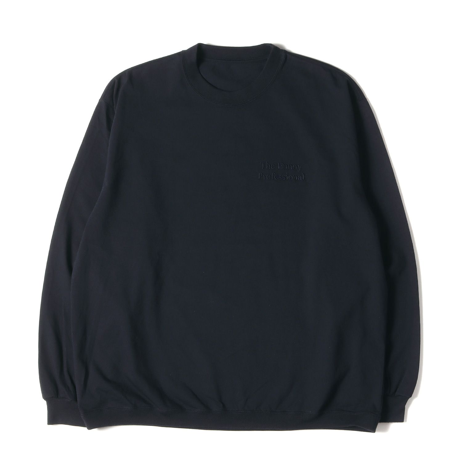 ENNOY Long sleeve hem rib tee (BLACK) XL