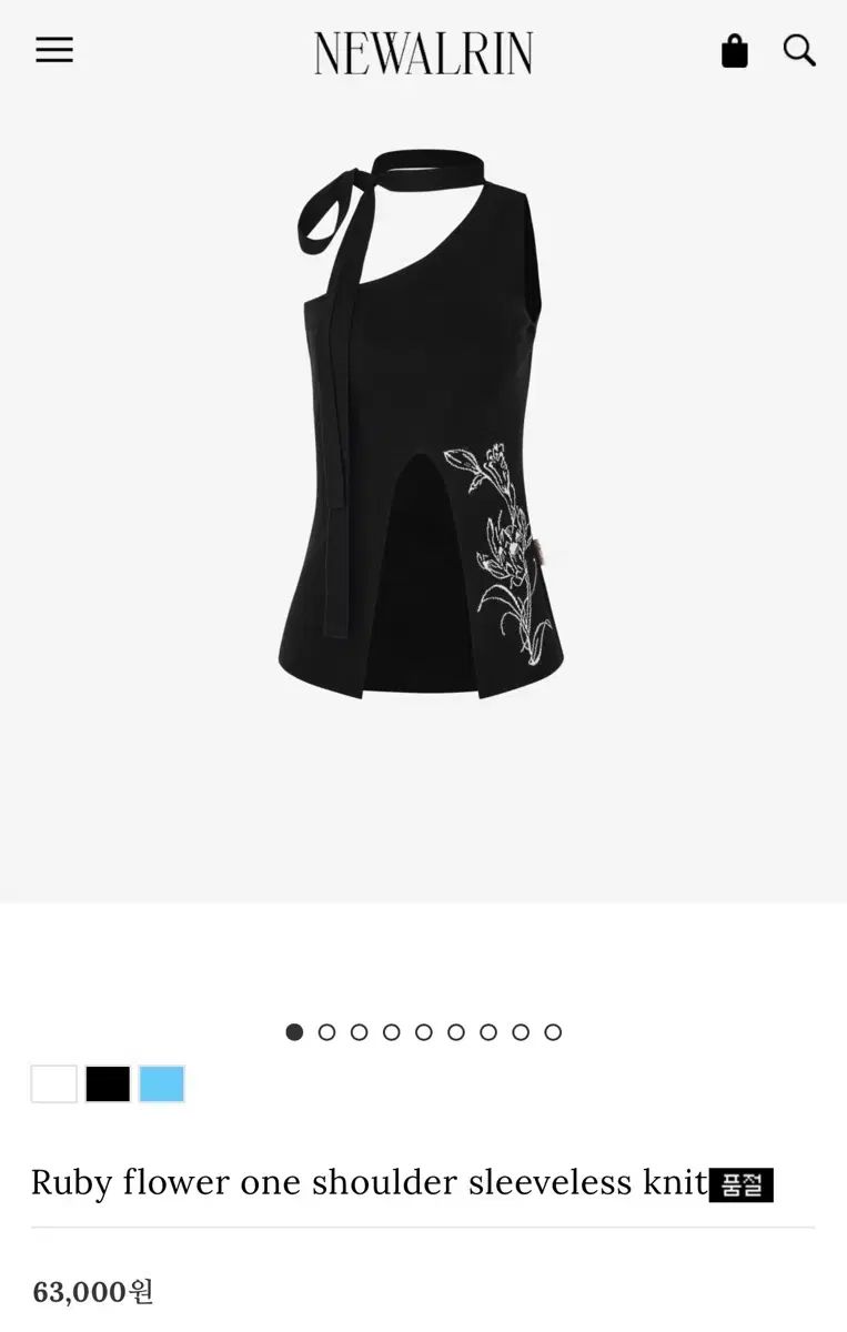 Newalrin Ruby flower one shoulder sleeveles