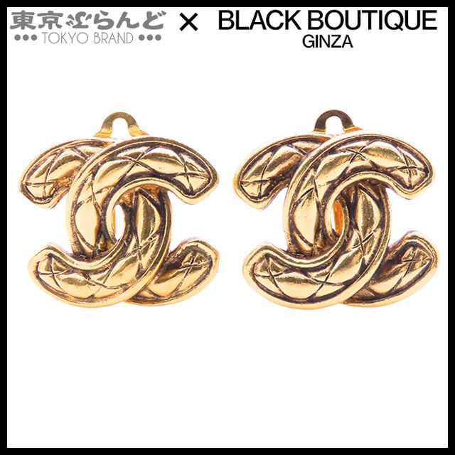 シャネル CHANEL ココマーク マトラッセ イヤリング 2433