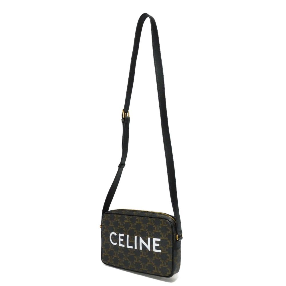 CELINE セリーヌ ミディアム メッセンジャーバッグ ロゴ カーキ