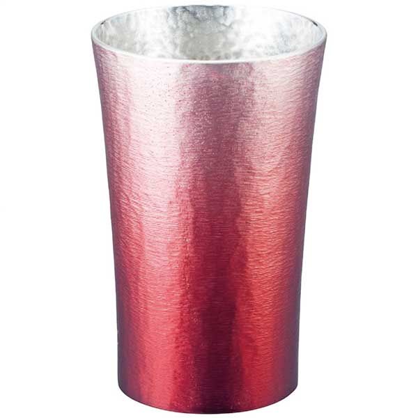 大阪錫器 錫製タンブラー200ml 赤 16-1-1NRD 赤 HOKAGE