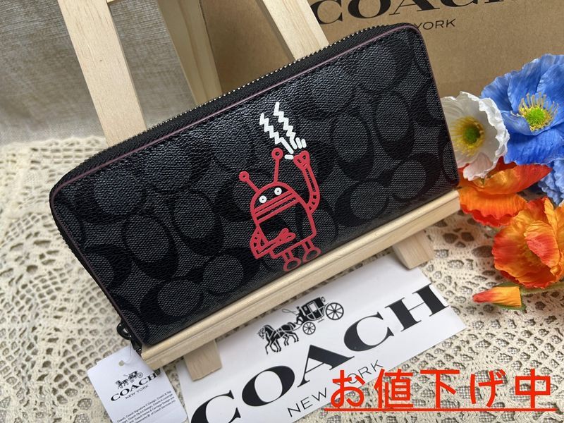 COACH 財布 コーチ 長財布 シグネチャー ジップアラウンド キース ヘリング Keith Haring コラボ レザー 新生活 プレゼント  贈り物 敬老の日 財布 メンズ ファッション ブランド 新品未使用B192 F87105 98 - メルカリ