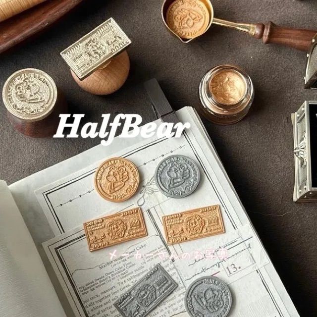新品】☆Half Bearオリジナル☆Coin Bear☆シーリングスタンプヘッド+ 