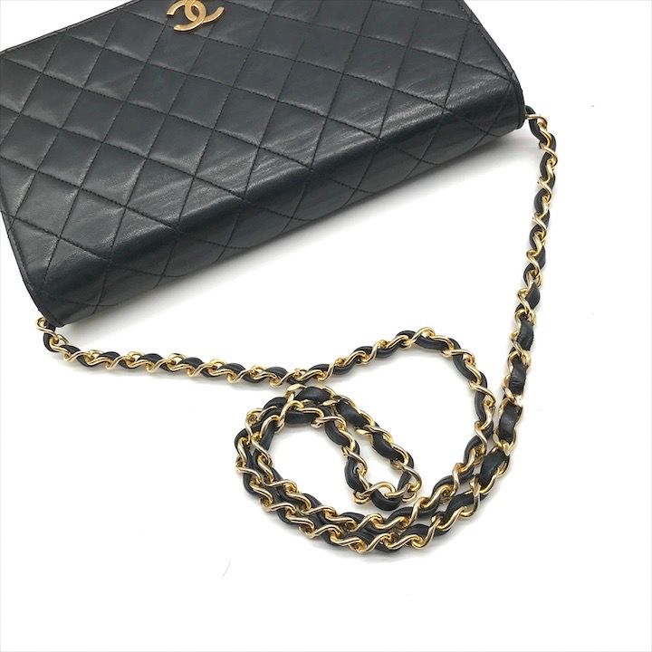 良品 CHANEL シャネル ココマーク マトラッセ ラムスキン プッシュ