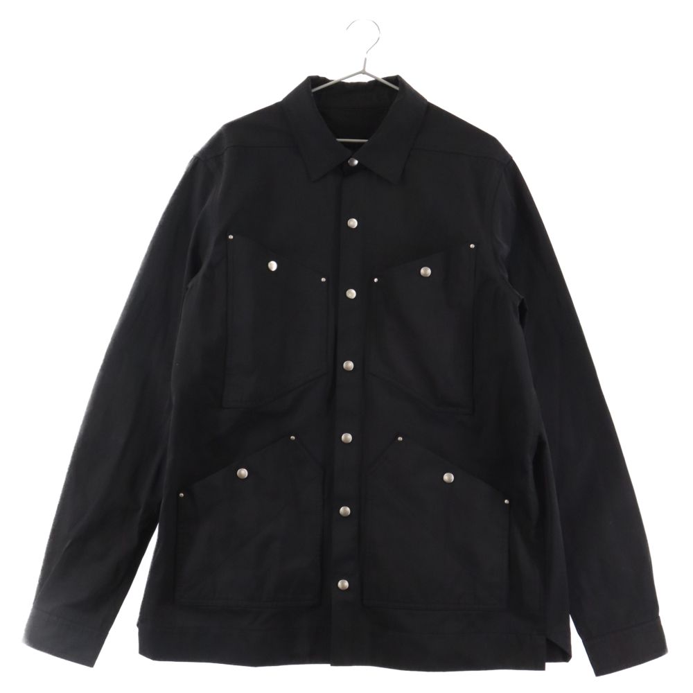 Rick Owens (リックオウエンス) 20AW FOUR POCKETS OUTERSHIRT 4ポケットデザイン スナップボタン シャツジャケット  ブラック RU20F3727-TT - メルカリ