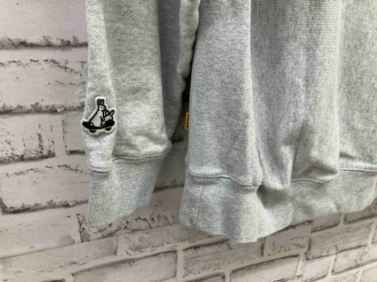 ハフ バックプリント スウェット L グレー系 HUF 長袖 トレーナー 裏起毛 メンズ 221125 スウェット バックプリント ハフ フリマアプリ ラクマ クルーネックスウェット