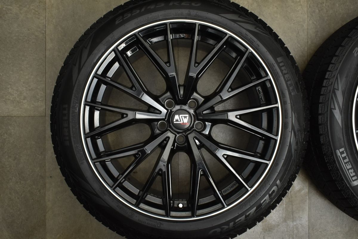 バリ溝 MSW 20in 8.5J 35 PCD112 ピレリ アイスゼロアシンメトリコ 255|45R20 アウディ Q5 スタッドレス 交換用 FFCRYSTALESIA_COM