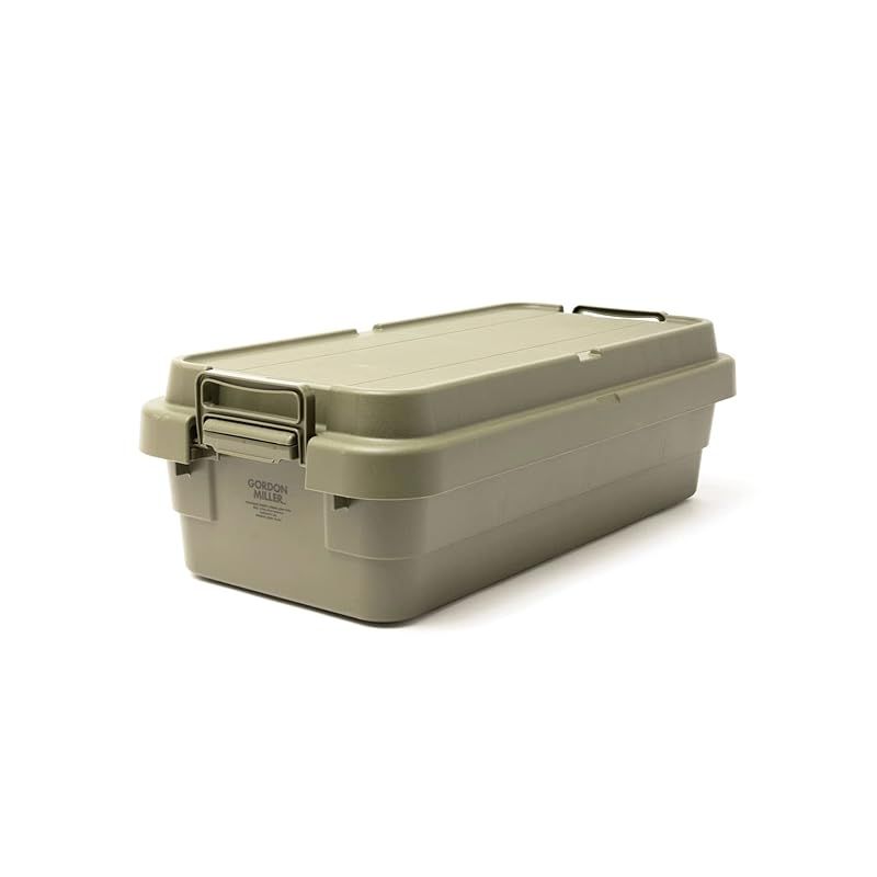 GORDON MILLER 車用 40L スタッキングトランクカーゴ 収納ボックス オーガナイザー オリーブドラブ 蓋付き 屋外 座れる 大容量 1