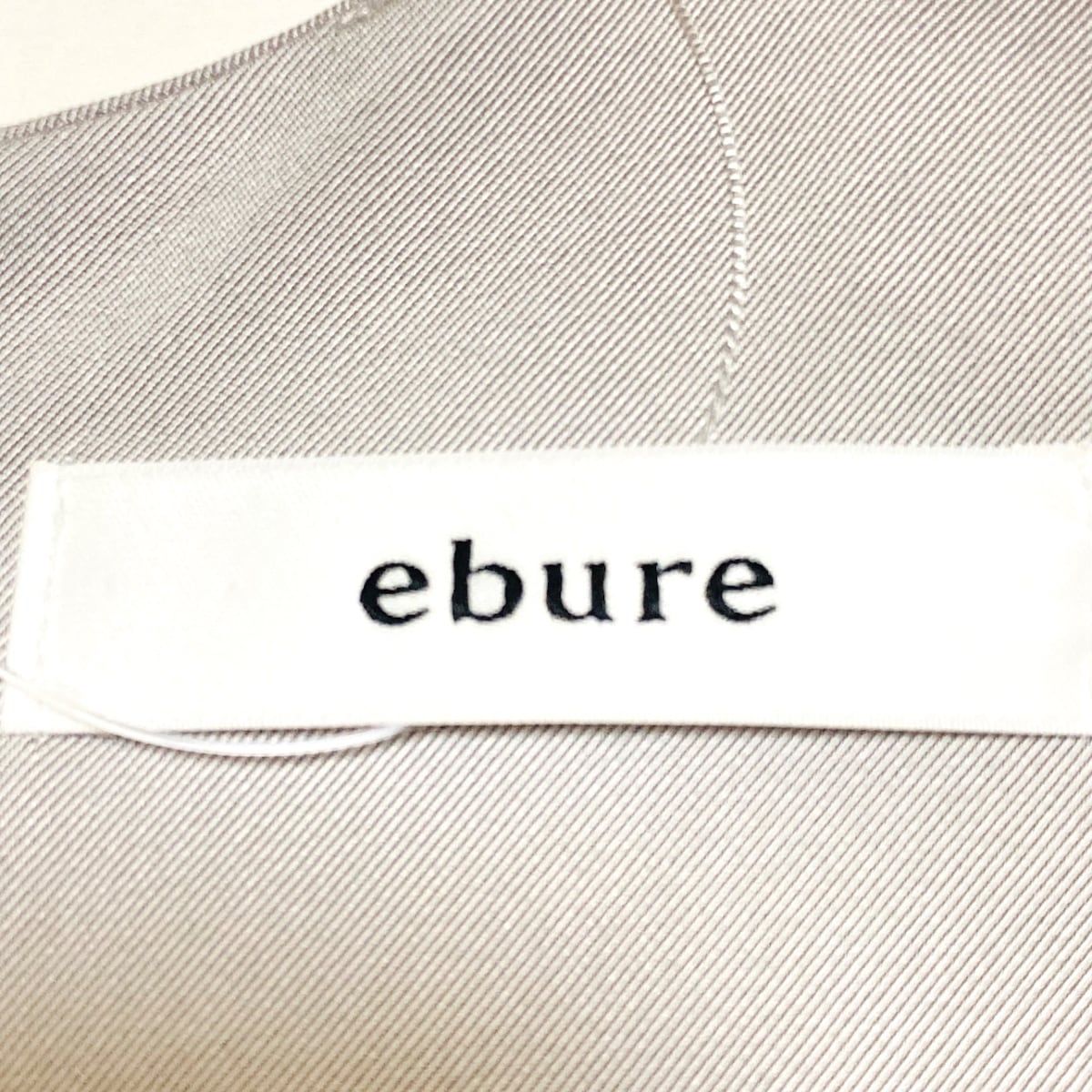 ebure(エブール) ワンピース サイズ38 M レディース - ライトグレー Vネック/ノースリーブ/マキシ丈