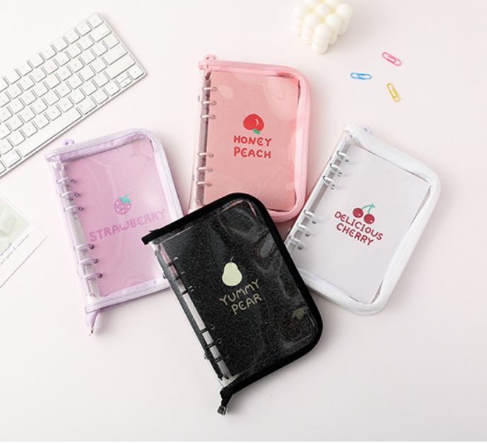 リフィル付き A6 バインダー 6リング ラメ入り トレカ 手帳 韓国 推し