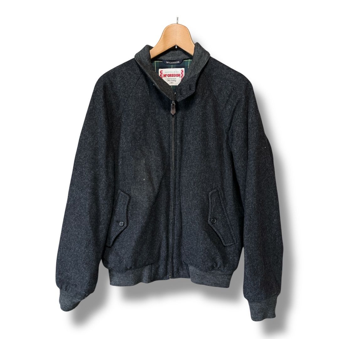 【美品】マックレガー ハリントンジャケット ブルゾン ネイビー 裏地チェック マクレガー メンズ スイングトップブルゾン 111112001 111112602