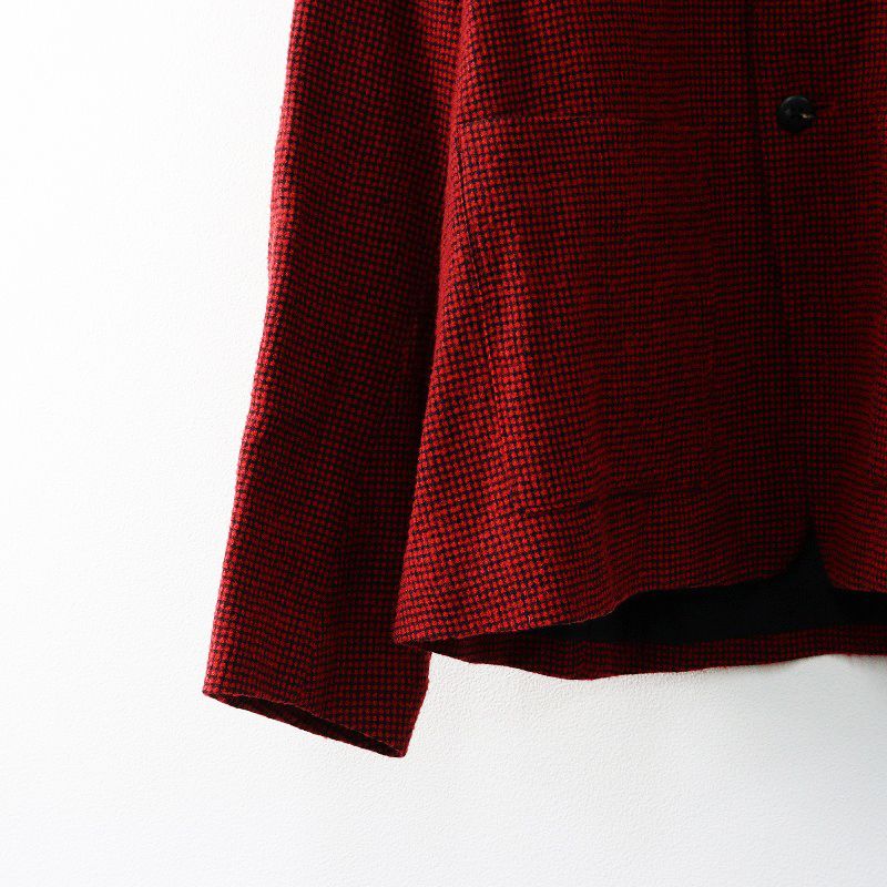 美品 ススリ susuri ブランシージャケット 1 /レッド ウールコットン  