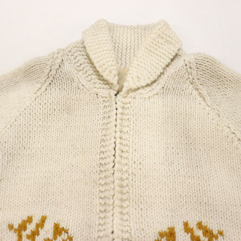 c*k様 70s 80s vintage ウールカウチンジップニット XL相当 11a3403c720134a107ee122ba5cc58