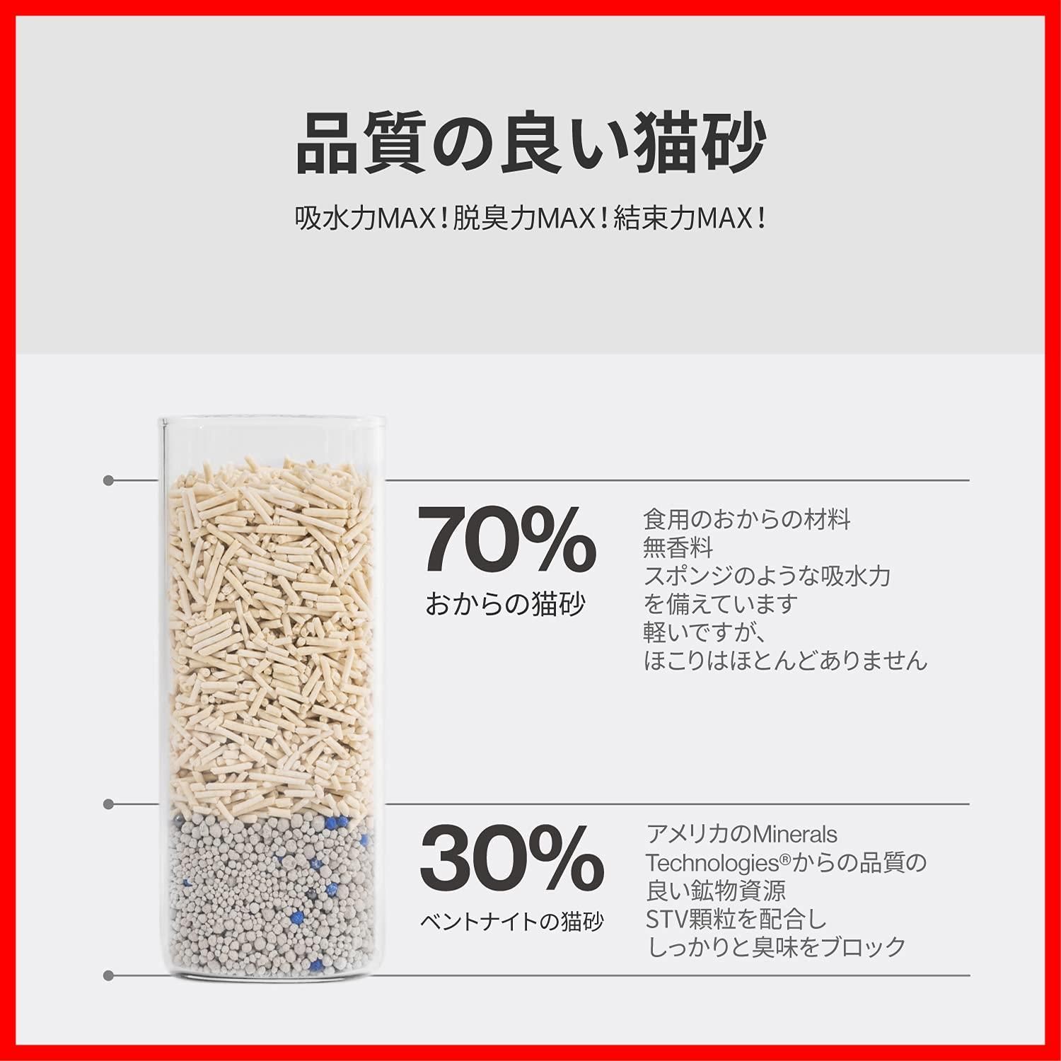 おから 固まる ベントナイトとおから 猫砂 混ぜる 脱臭 抗菌 真空パック pidan 飛び散らない 臭みから解放 3.6 kg×4袋 猫用ボールおもちゃセット 脱臭砂